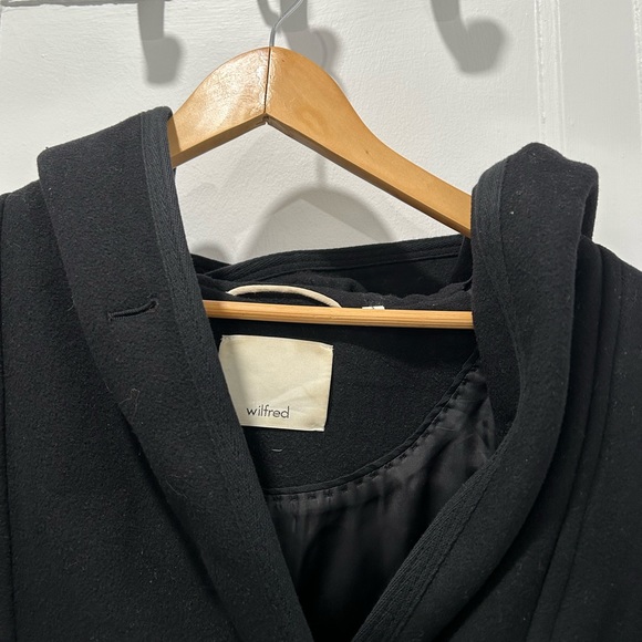 Aritzia Wilfred Black Wool Coat - Picture 3 of 3